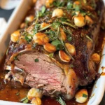 Tender Slow-Roasted Lamb Shoulder Glazed with Rosemary, Garlic, and Honey