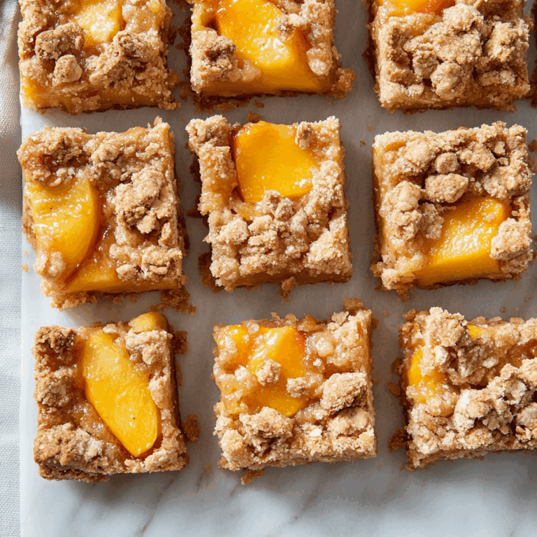 Peach Pie Crumble Bars